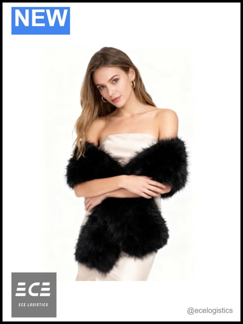 Faux Fur Scarf Wrap Shawl Winter Neck Warmer Fluffy Stole